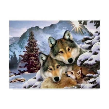 Howard Robinson 'Wolf Family' Canvas Art,24x32